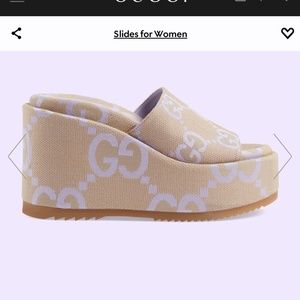 Women’s jumbo GG platform slides